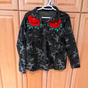 Camo Long Sleeve Button Down